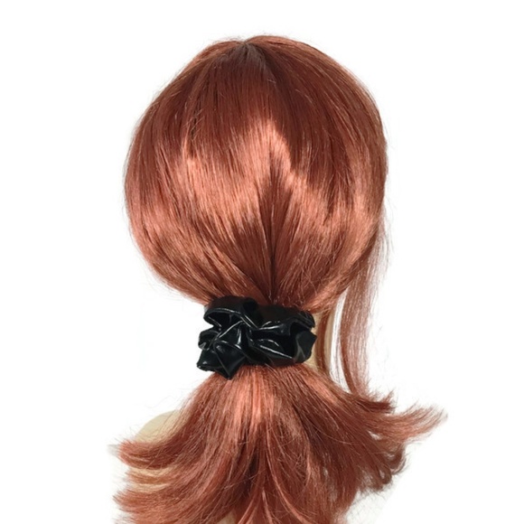 Black Scrunchies Black Metallic Lycra Scrunchie - Picture 2 of 3